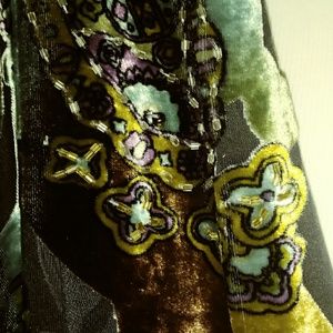 Vintage Velvet & Beaded Scarf